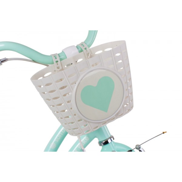 Rower Dziecięcy Heart Bike 16" Miętowy Regulacja Wysokości Boczne